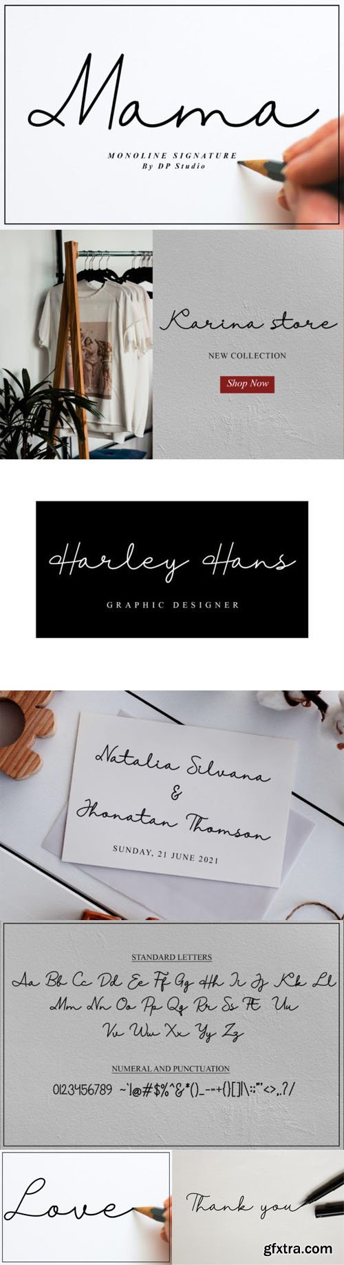 Mama - Monoline Signature Font