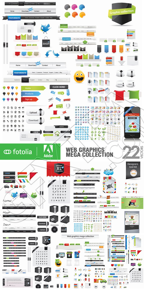 Web Graphics Mega Collection #1, 22xEPS