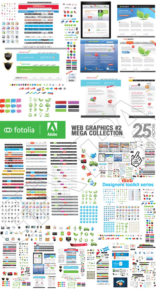 Web Graphics Mega Collection #2, 25xEPS
