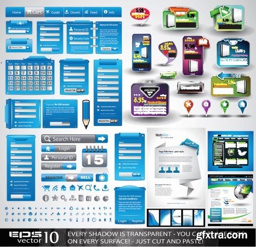 Web Design Elements #3, 24xEPS