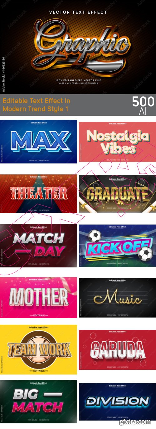 Editable Text Effect In Modern Trend Style 1 500xAI