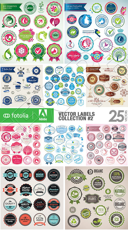 Vector Labels Collection #2, 25xEPS