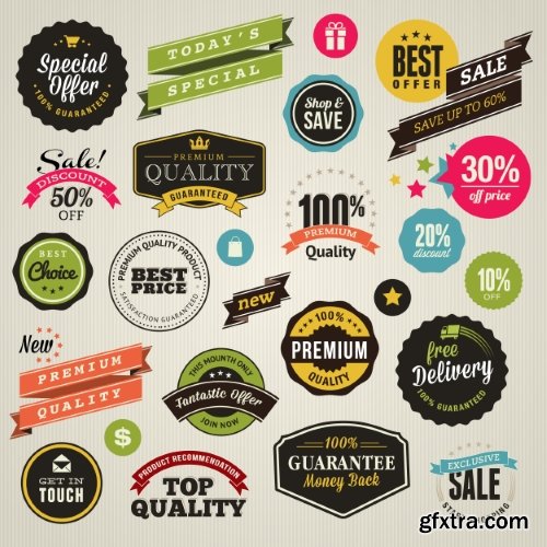 Vector Labels Collection #2, 25xEPS