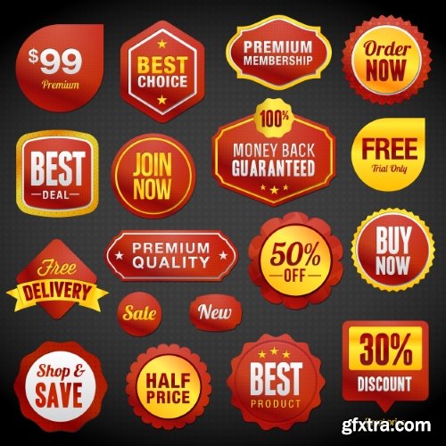 Vector Labels Collection #2, 25xEPS