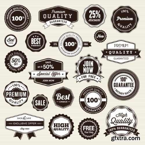 Vector Labels Collection #2, 25xEPS