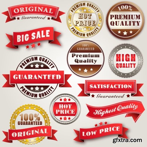 Vector Labels Collection #3, 25xEPS