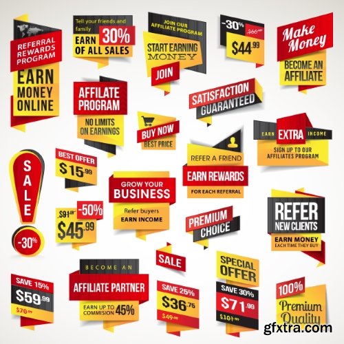 Vector Labels Collection #3, 25xEPS