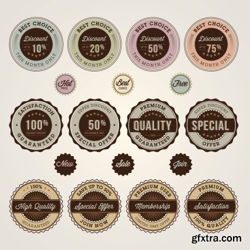 Vector Labels Collection #3, 25xEPS