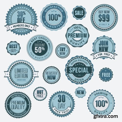 Vector Labels Collection #3, 25xEPS