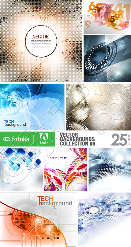 Vector Backgrounds Collection #6, 25xEPS