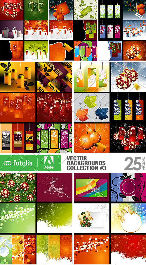Vector Backgrounds Collection #3, 25xEPS