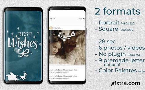 Christmas Instagram short Slideshow After Effects Template