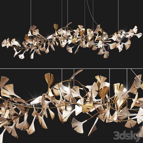 '3dsky Pro - Porcelain Chandelier Ginkgo Bespoke'
