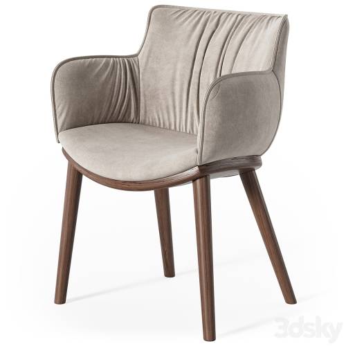 '3dsky Pro - Cattelan Italia Rhonda wood armchair'