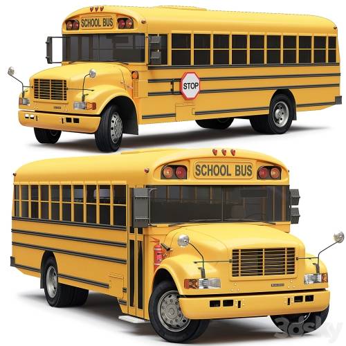 '3dsky Pro - School Bus Blue Bird'