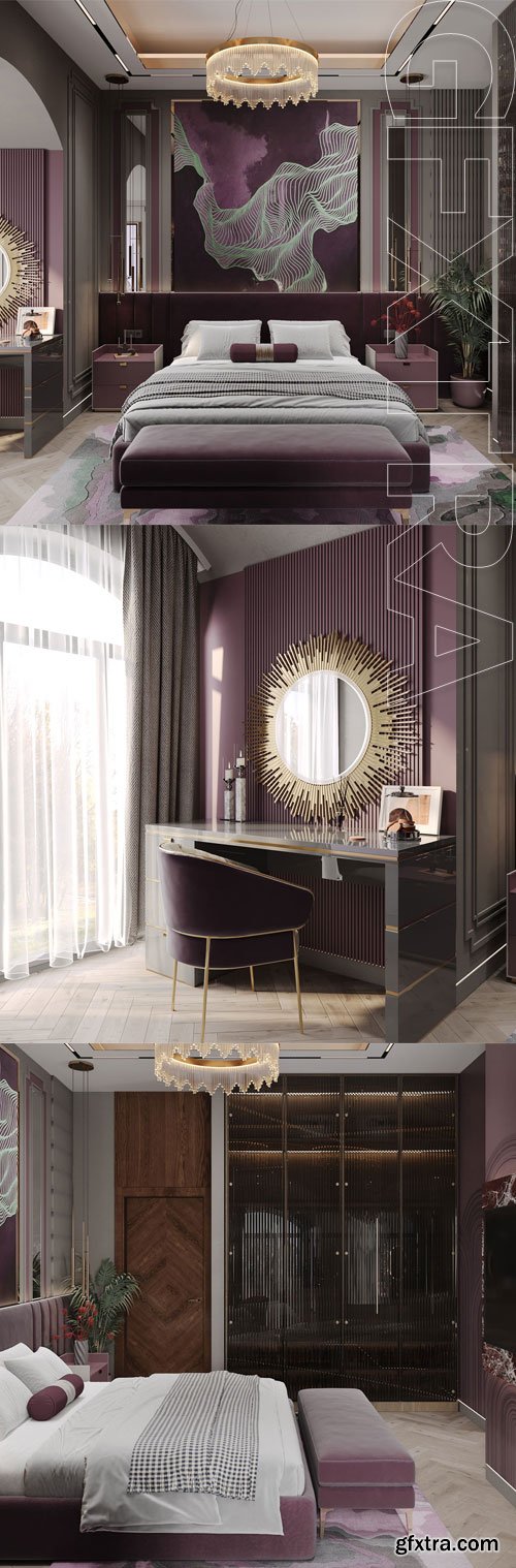 Neoclassical bedroom 35