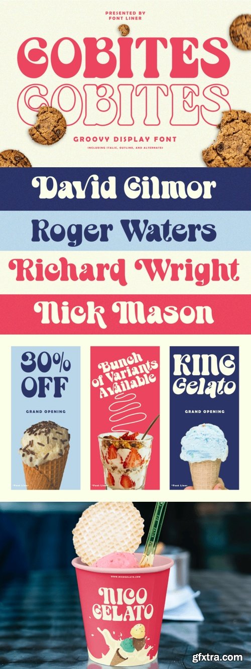 Creativemarket - Gobites - Groovy Retro Font