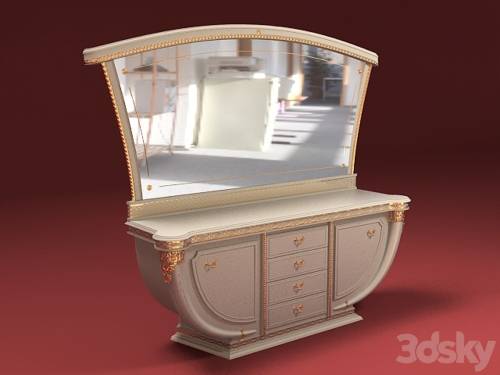 '3dsky Pro - chest of drawers and mirror factories Vidal grau'