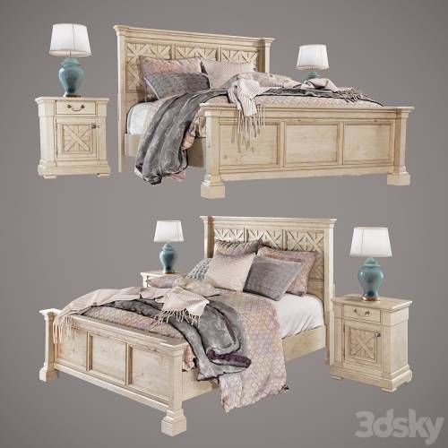 '3dsky Pro - Bolanburg Queen Bed with 2 Nightstands'