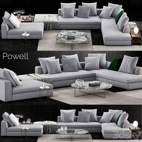'3dsky Pro - Minotti Powell Sofa' '3dsky Pro - Minotti Powell Sofa'
