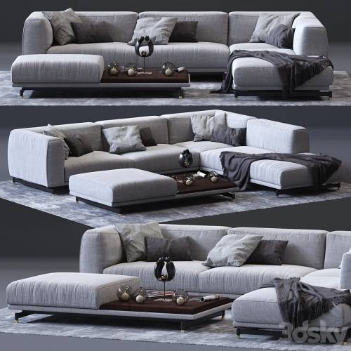 '3dsky Pro - DITRE ITALIA St. Germain Corner Sofa 01'