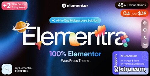 Themeforest - Elementra - 100% Elementor WordPress Theme v1.0.2 Untouched