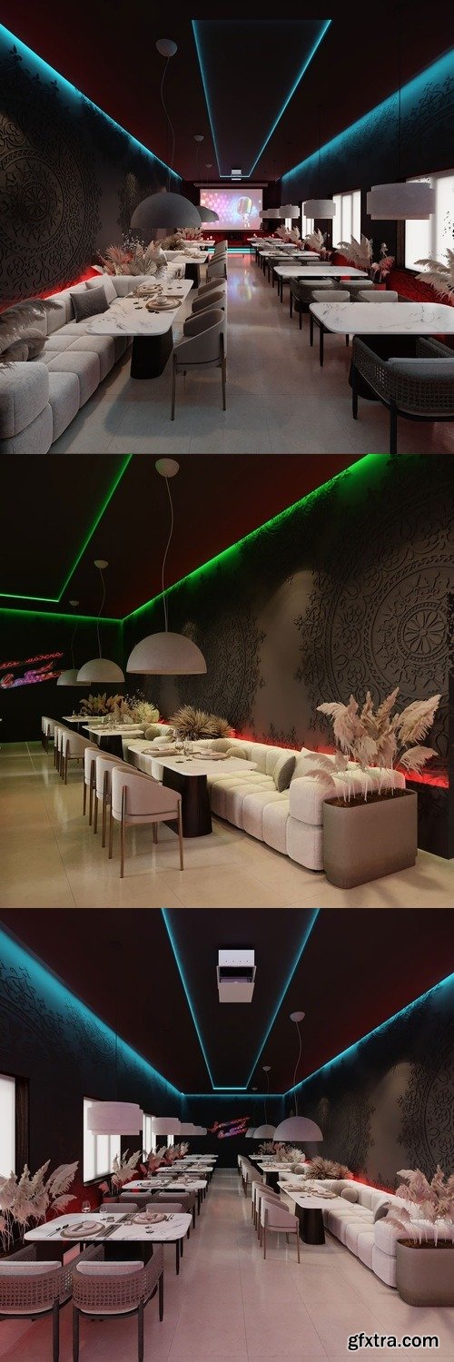 Wabi-Sabi cafe - 3D Scene