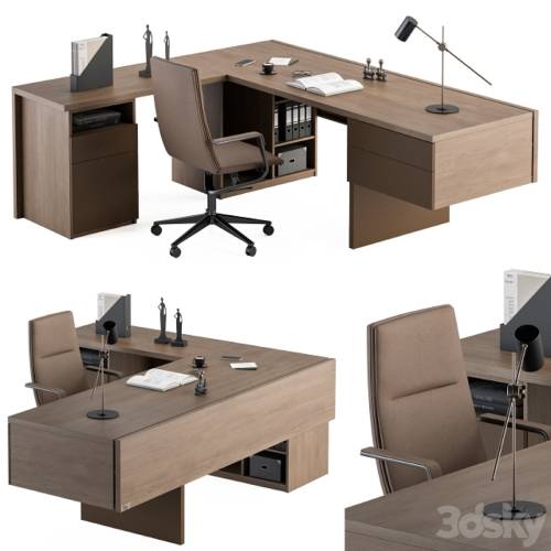 '3dsky Pro - Boss Desk Wood and MDF - Office Furniture 243'