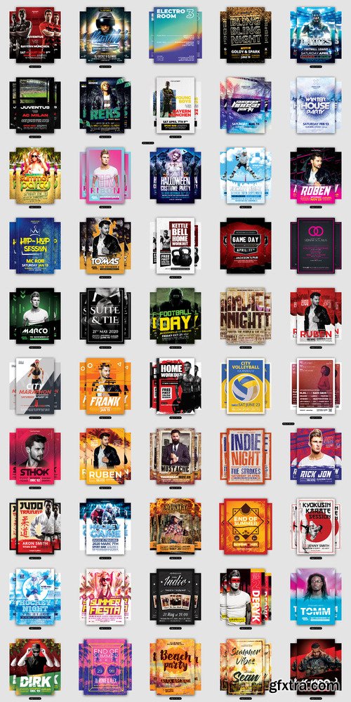 50 Flyers Bundle 4 by Awesomeflyers