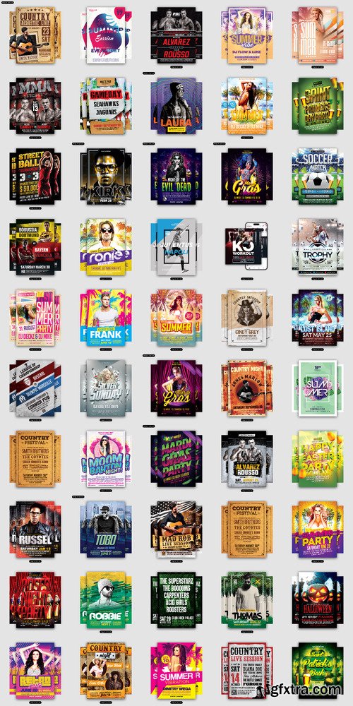 50 Flyers Bundle 5 by Awesomeflyers