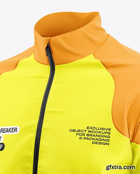 YellowImages - Men\'s Windbreaker Jacket Mockup - Half Side View - 120387