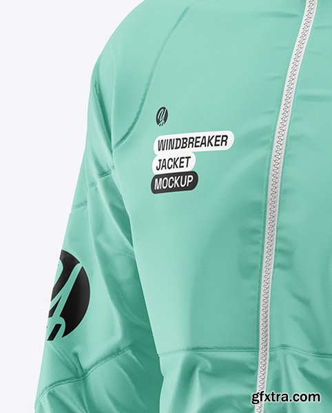 YellowImages - Men\'s Windbreaker Jacket Mockup - Half Side View - 120387