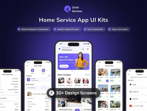 'Home Services Mobile App UI Design'