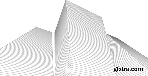 Abstract Lines Drawing in Architectural Art Concept 25xAI