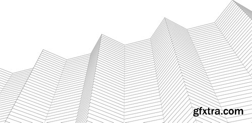 Abstract Lines Drawing in Architectural Art Concept 25xAI