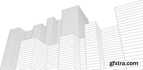 Abstract Lines Drawing in Architectural Art Concept 25xAI