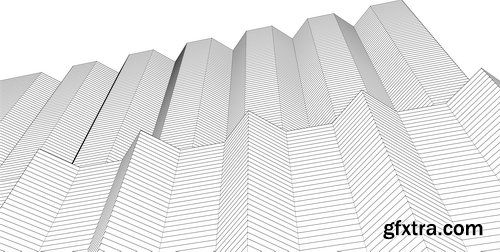 Abstract Lines Drawing in Architectural Art Concept 25xAI