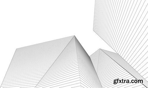 Abstract Lines Drawing in Architectural Art Concept 25xAI