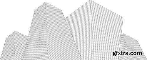 Abstract Lines Drawing in Architectural Art Concept 25xAI
