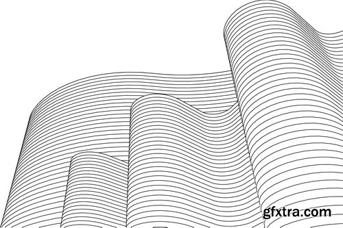 Abstract Lines Drawing in Architectural Art Concept 25xAI