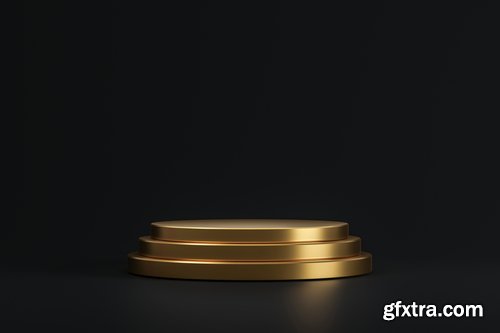 Black Podium or Blank Stage CYLINDER Platform 26xJPG, 4xPNG