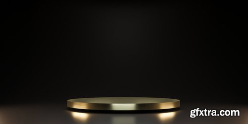 Black Podium or Blank Stage CYLINDER Platform 26xJPG, 4xPNG