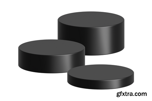 Black Podium or Blank Stage CYLINDER Platform 26xJPG, 4xPNG