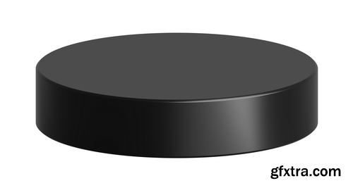 Black Podium or Blank Stage CYLINDER Platform 26xJPG, 4xPNG