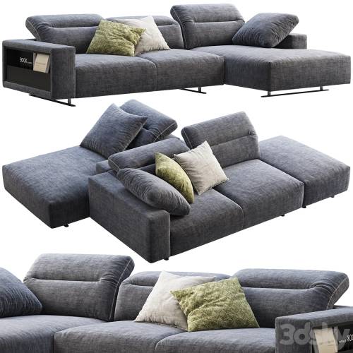'3dsky Pro - BoConcept Hampton chaise lounge fabric sofas (2 options)'