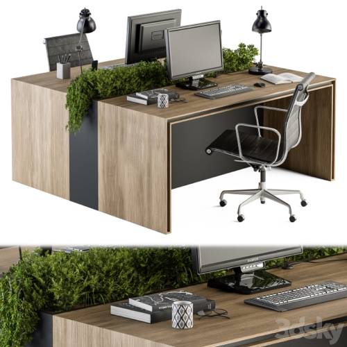 '3dsky Pro - Office Furniture - employee Set 17'