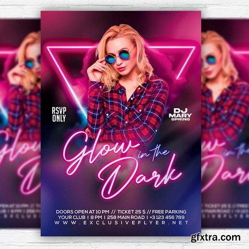 Psdmarket - Glow In The Dark PSD Template