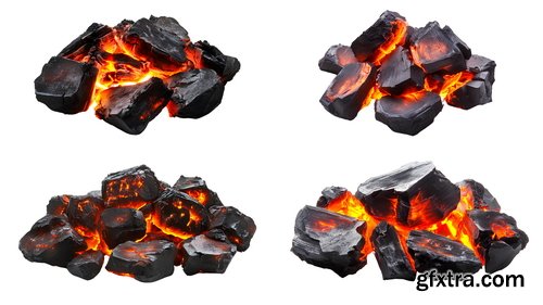 20 CAMPFIRES IN TRANSPARENT PNG