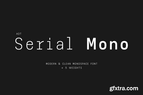 AOT Serial Mono - Modern And Clean Monospace Font