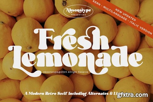 Fresh Lemonade Elegant Modern Retro Serif - Updated